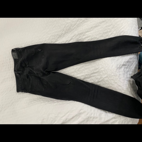 Black skinny jeans with rips at thigh - Picture 2 of 2